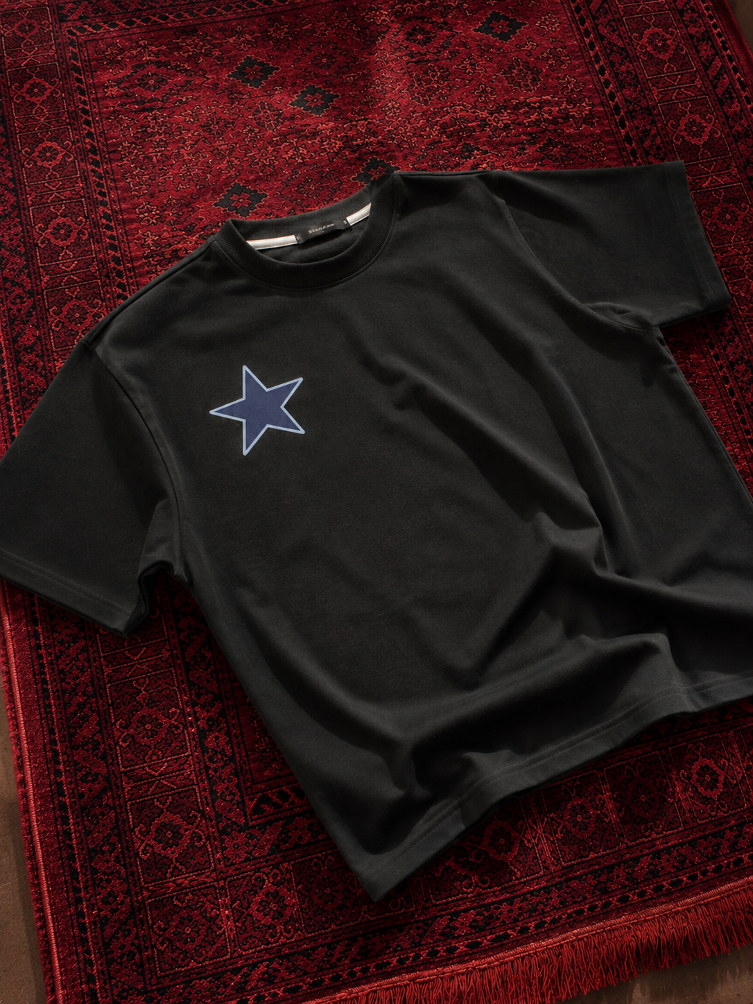 تیشرت باکسی Salione | Blue star tee